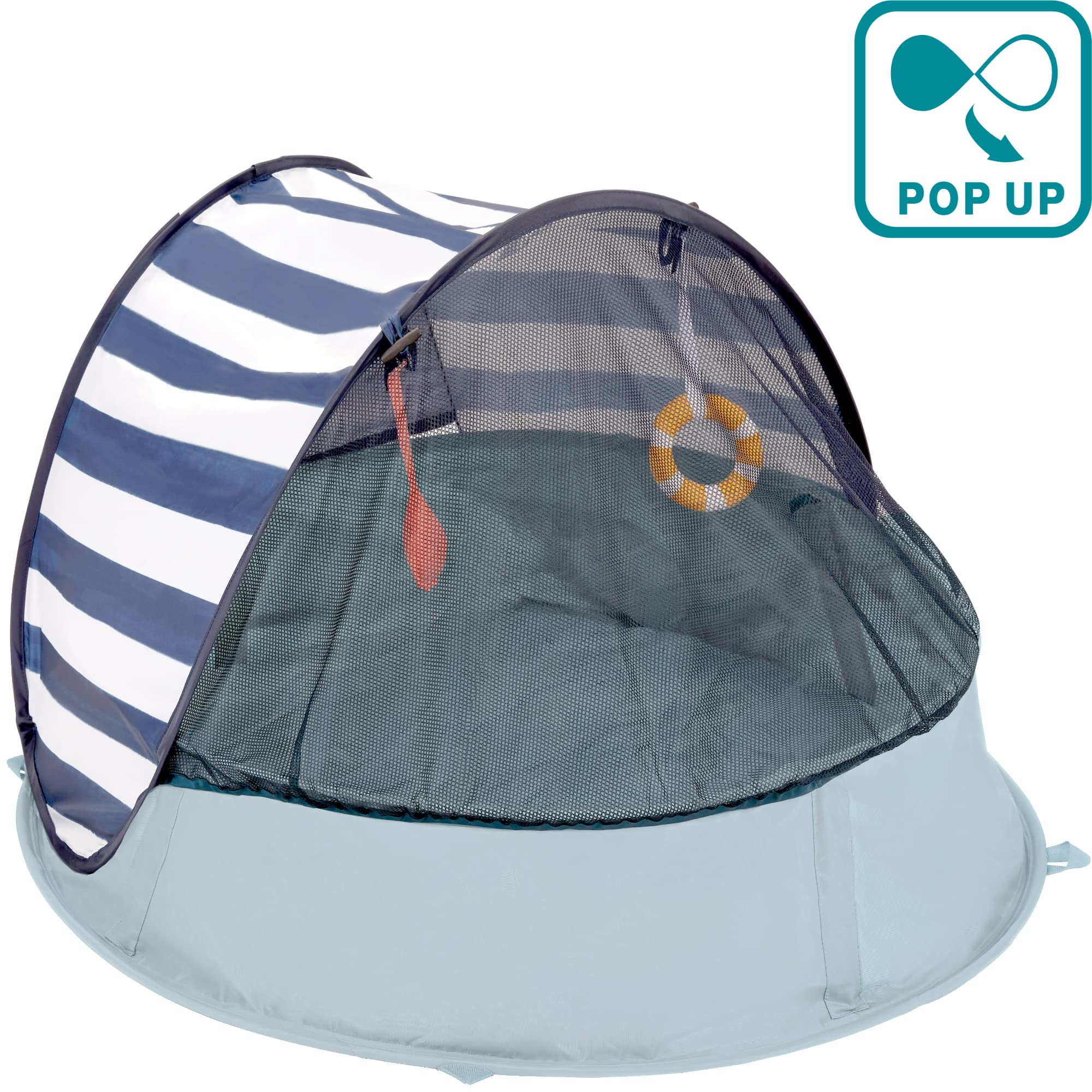 Waterproof bottom converts Aquani into a paddling pool.