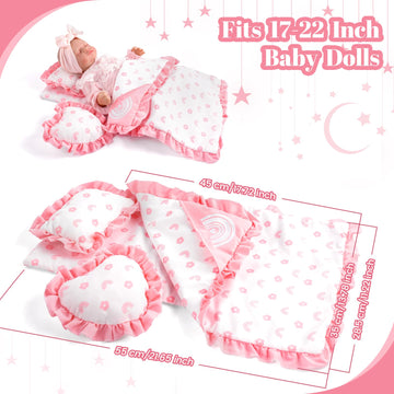 BABESIDE soft doll blanket for 17-22 inch dolls, gentle touch for lifelike scenes.
