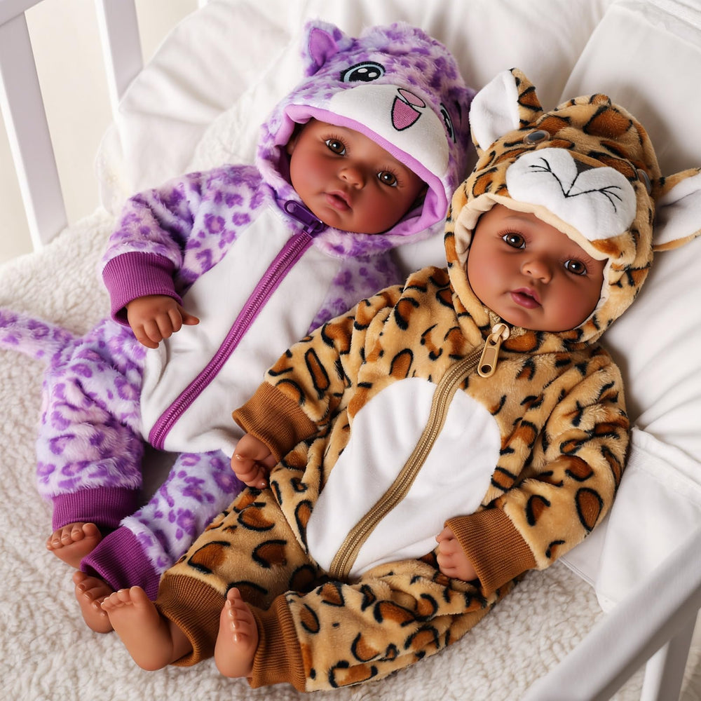 BABESIDE baby dolls dressed for interactive dressing-play sessions.
