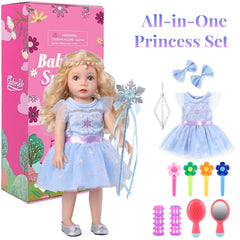 BABESIDE blue princess dress shines with whimsy for radiant costume-ready moments.