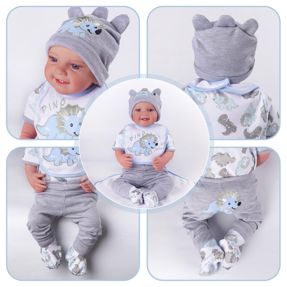 Babyside dinosaur trousers fit 17-22 inch reborn dolls for authentic outfits