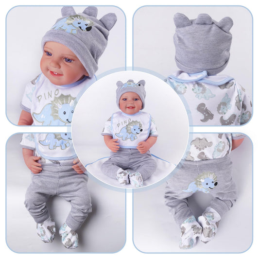 Babyside dinosaur trousers fit 17-22 inch reborn dolls for authentic outfits