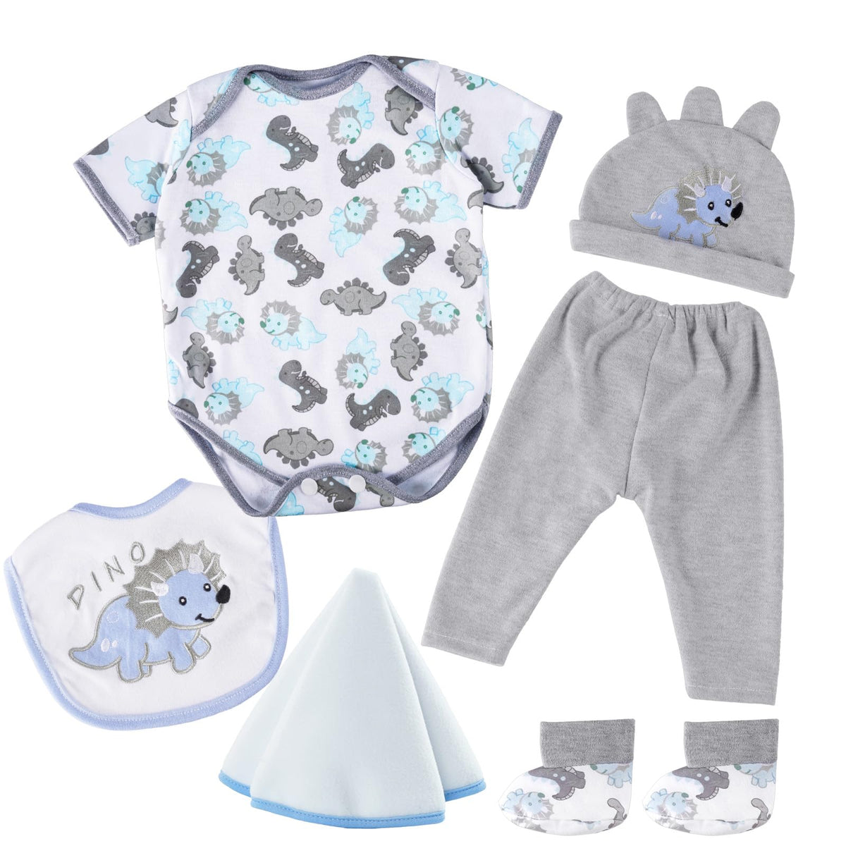 Babyside dinosaur t-shirt for 17-22 inch dolls enhances realism during play