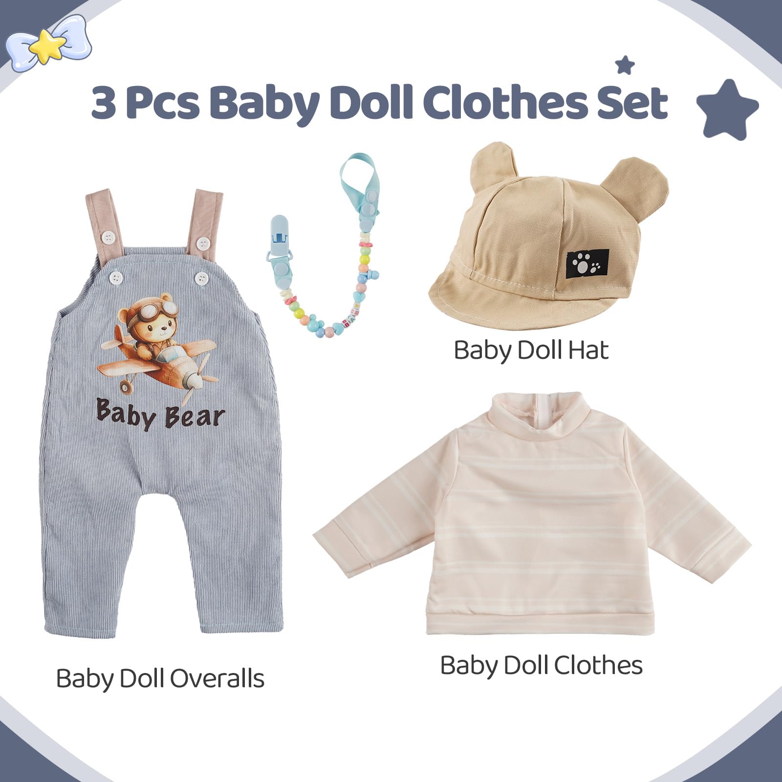 BABESIDE accessories pack for coordinated outfits during pretend play