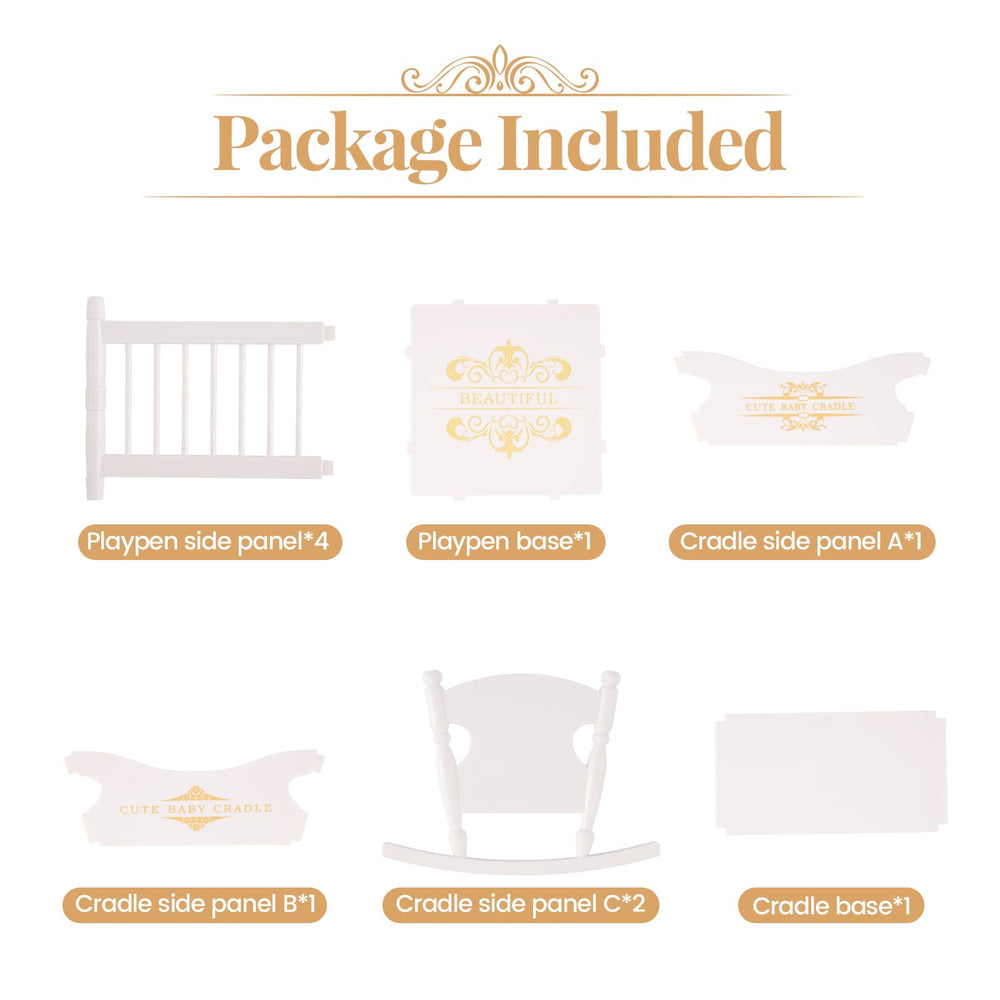 BABESIDE 3-inch baby doll accessories enhance storytelling in miniature play.