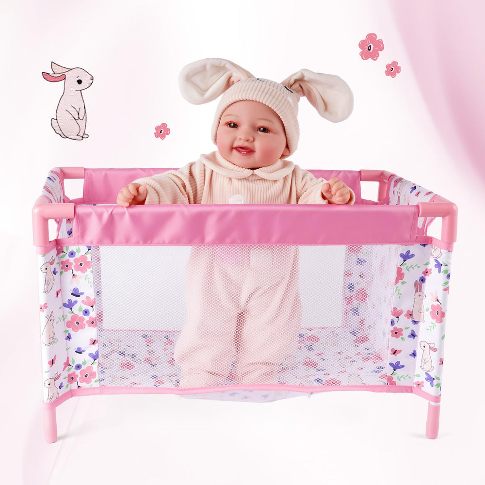 BABESIDE 20-inch doll bed size fits most reborn dolls.