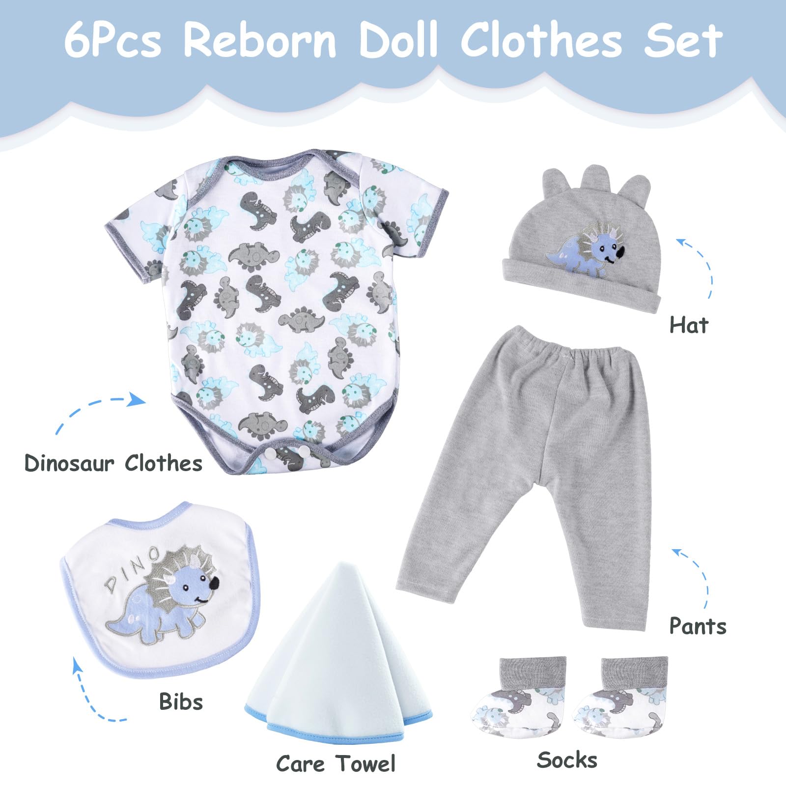Babyside doll bib protects outfits during playtime and feeding moments