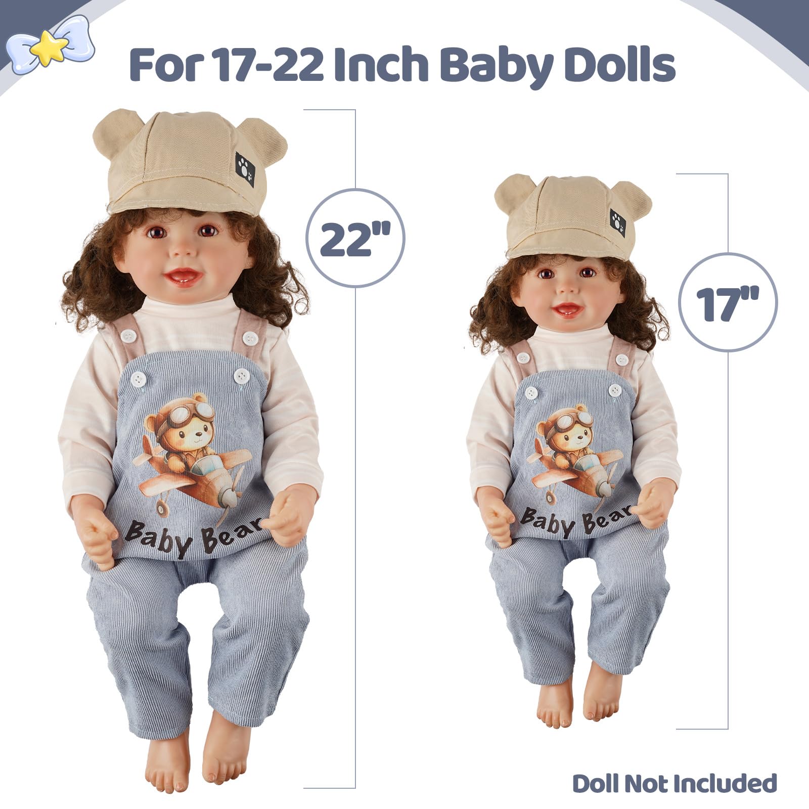BABESIDE 17-22 inch doll clothes fit, easy care and reuse