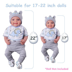 Babyside doll hat provides snug warmth with cute detailing