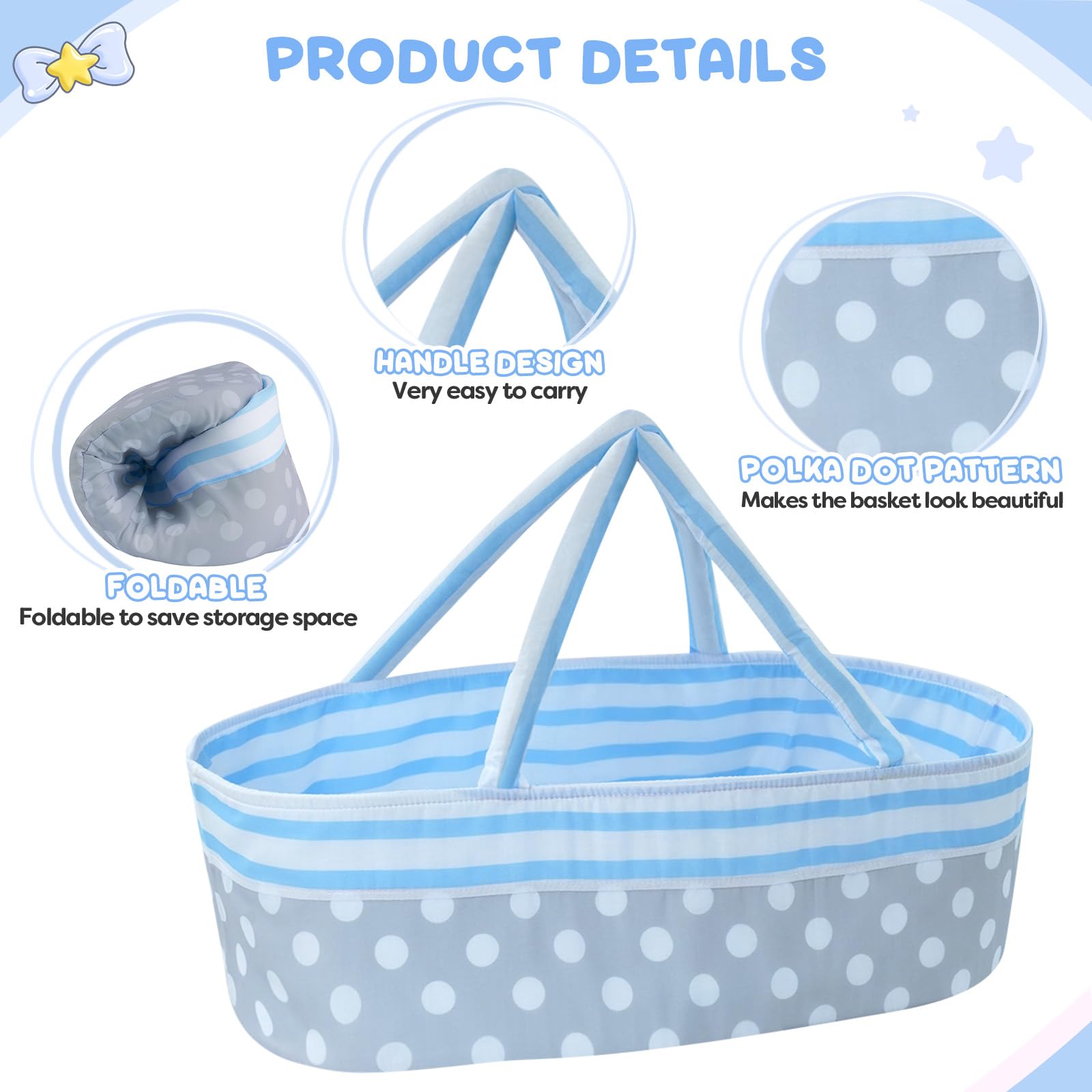 BABESIDE soft hat completes the wardrobe for 17–22 inch dolls.