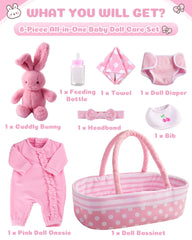 BABESIDE doll onesie keeps outfits snug for pretend babies.