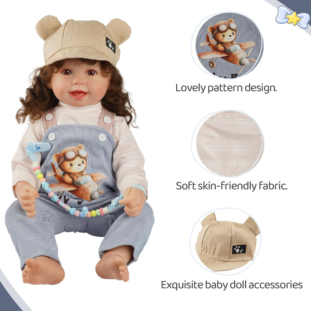 BABESIDE blue pacifier clip keeps accessories handy during playtime