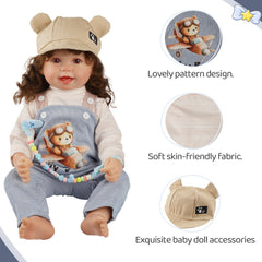 BABESIDE blue pacifier clip keeps accessories handy during playtime