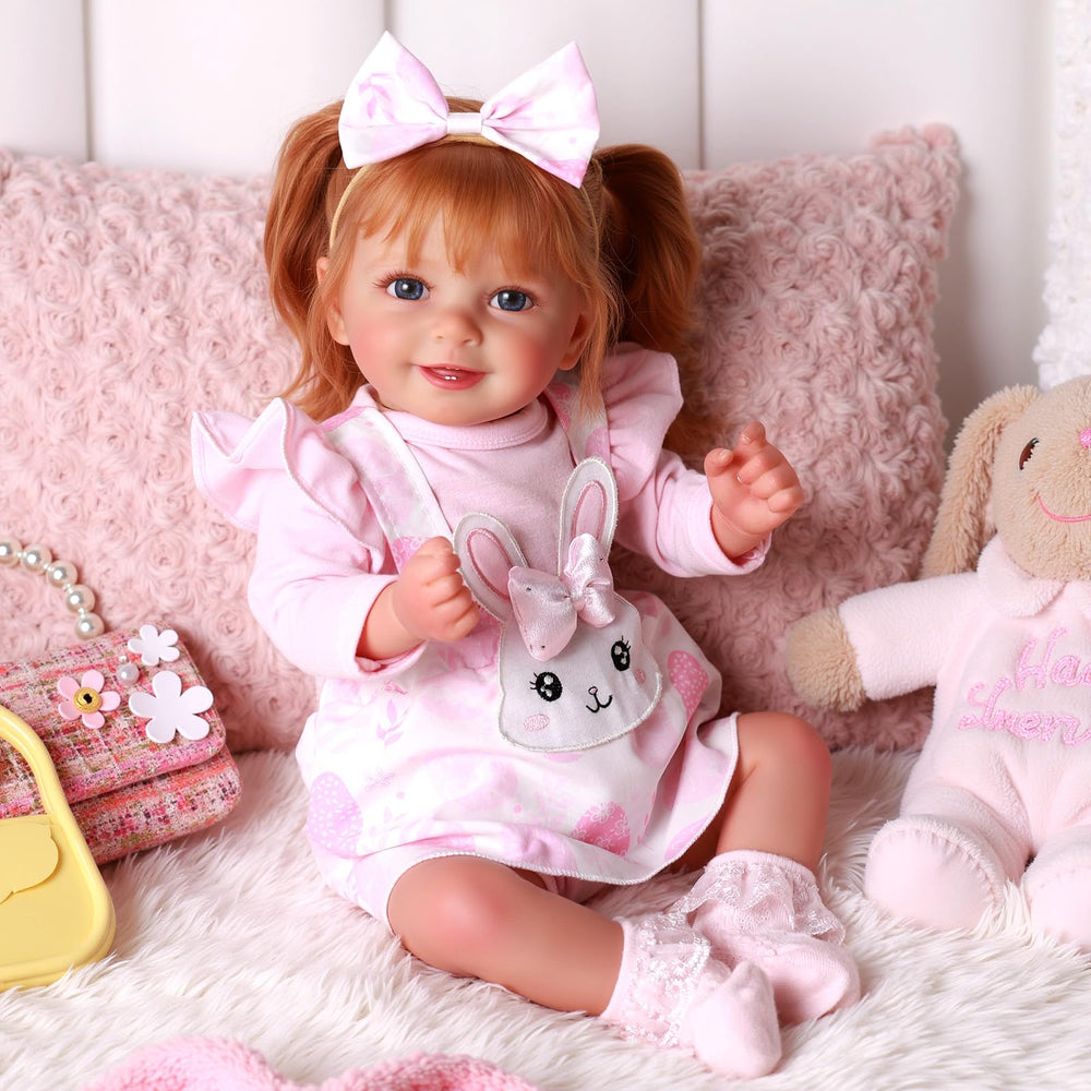 BABESIDE Doreen 20-inch doll face close-up with lifelike eyes for rich imaginative play