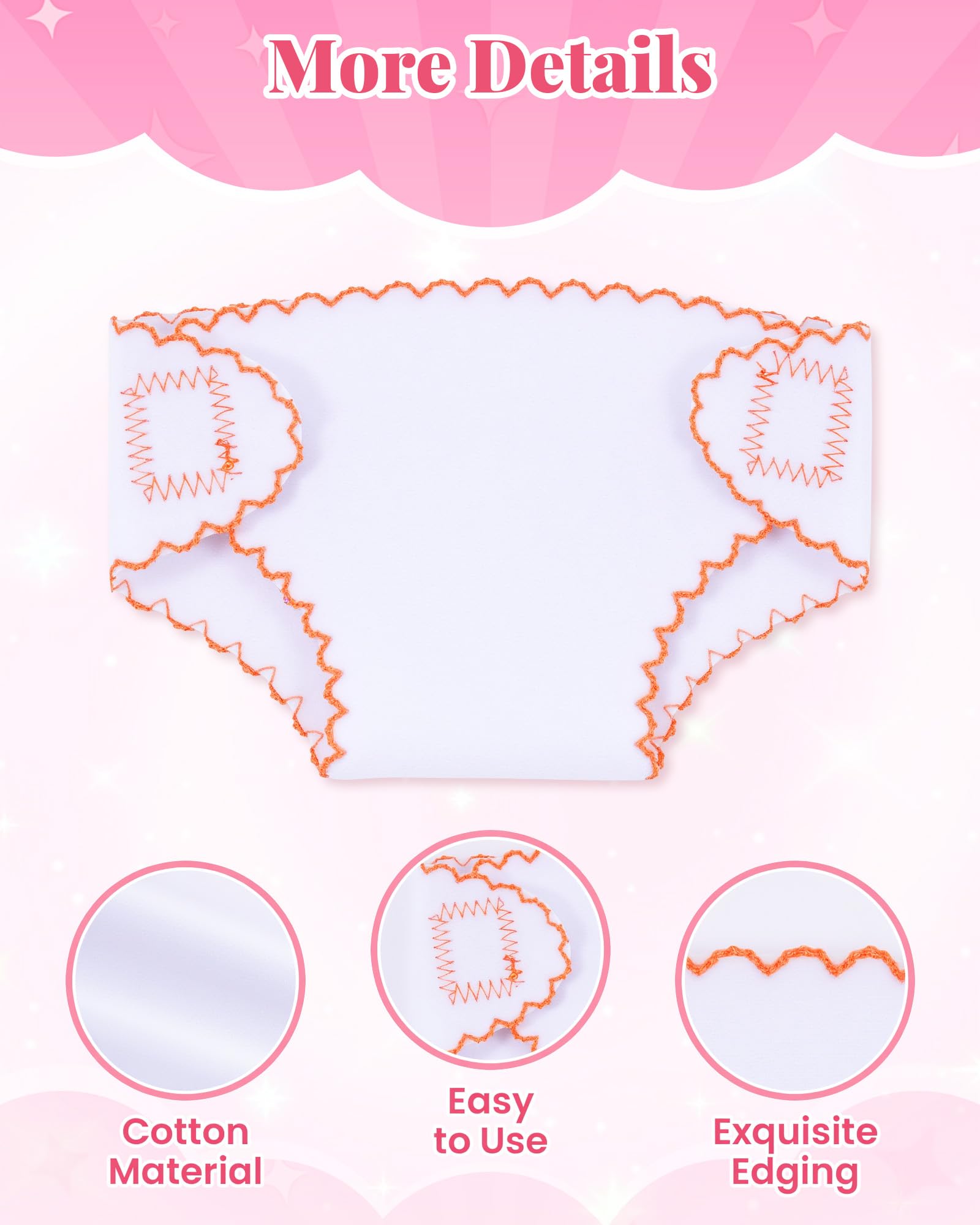 BABESIDE heart-pattern diaper promotes easy on-off with adjustable self-adhesive tabs