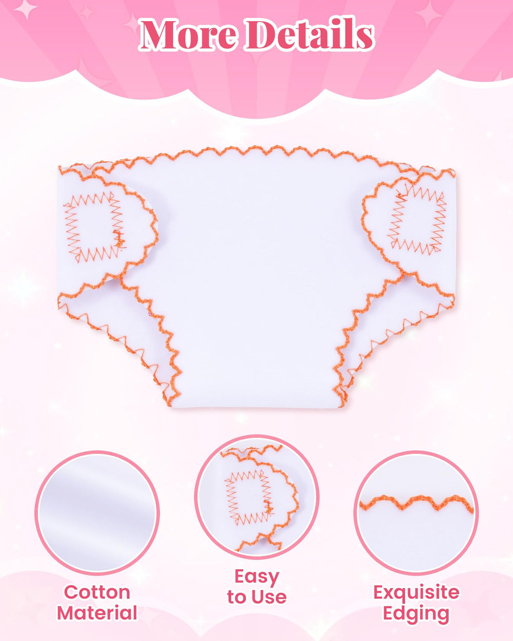 BABESIDE heart-pattern diaper promotes easy on-off with adjustable self-adhesive tabs