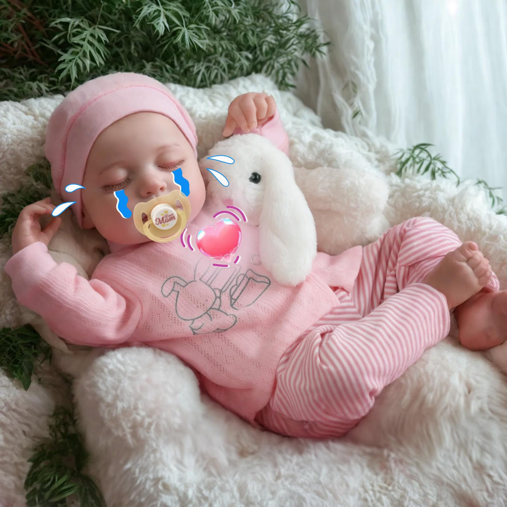 BABESIDE Loulou heartbeat doll face with realistic veins enhances imaginative play.