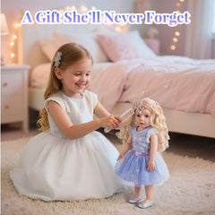 BABESIDE pearl headdress adds regal touch for princess dress-up play.