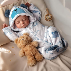 BABESIDE Reborn Baby Doll Boy 20-inch realistic face close-up detail.