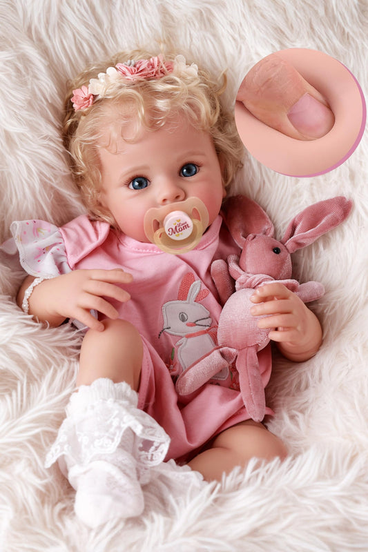 BABESIDE 17 inch reborn doll in soft body for lifelike hugs and play