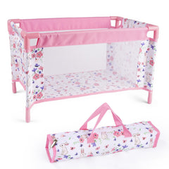 BABESIDE Reborn doll crib folded for easy storage and transport.