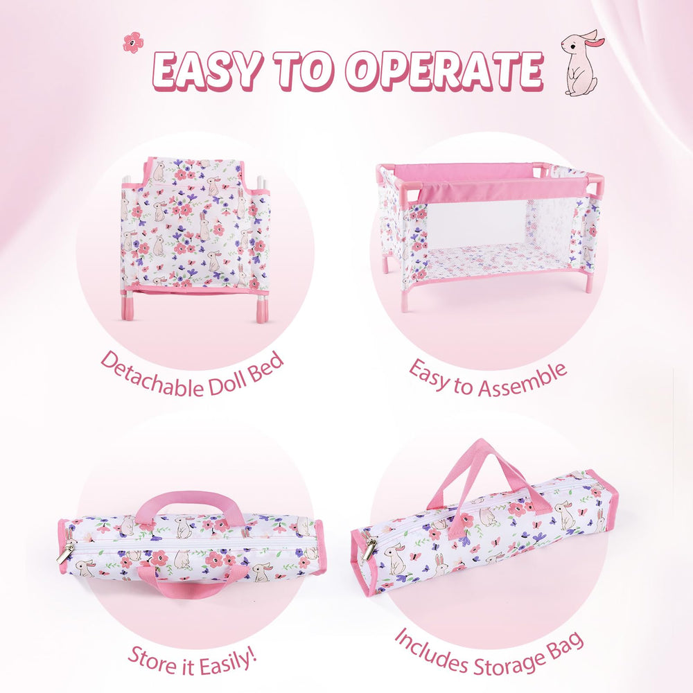 BABESIDE Reborn doll crib setup is quick and tool-free.