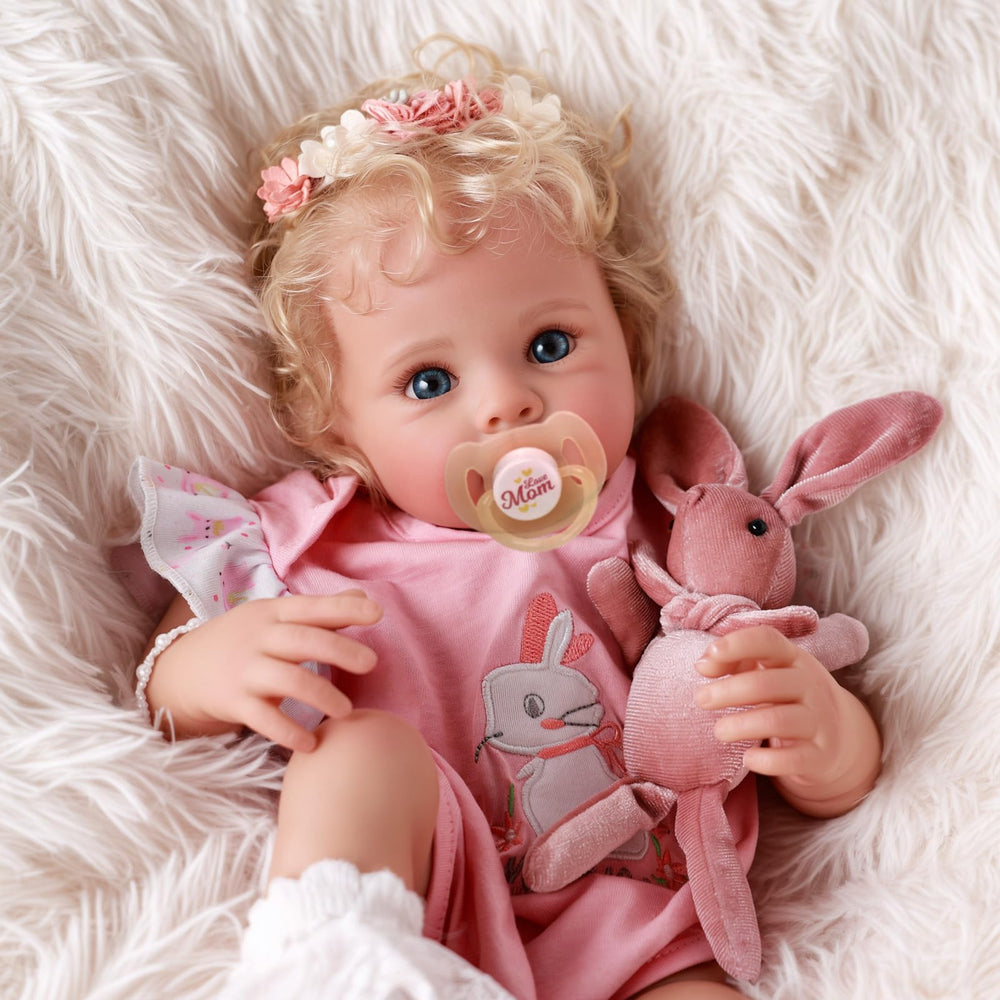 BABESIDE reborn doll rosy cheeks closeup with gentle expression