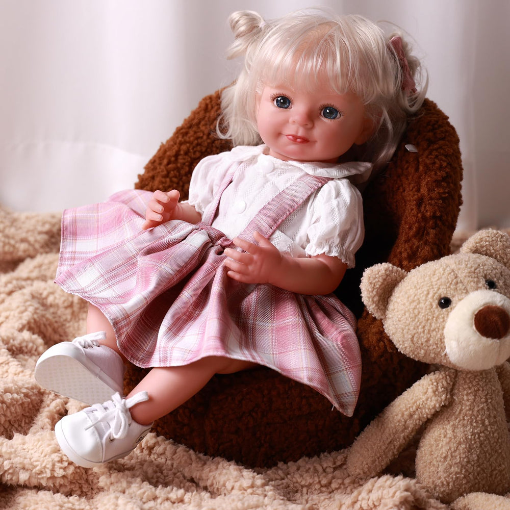 BABESIDE Reborn Doll Shoes demonstrating size fit for 17-22 inch dolls