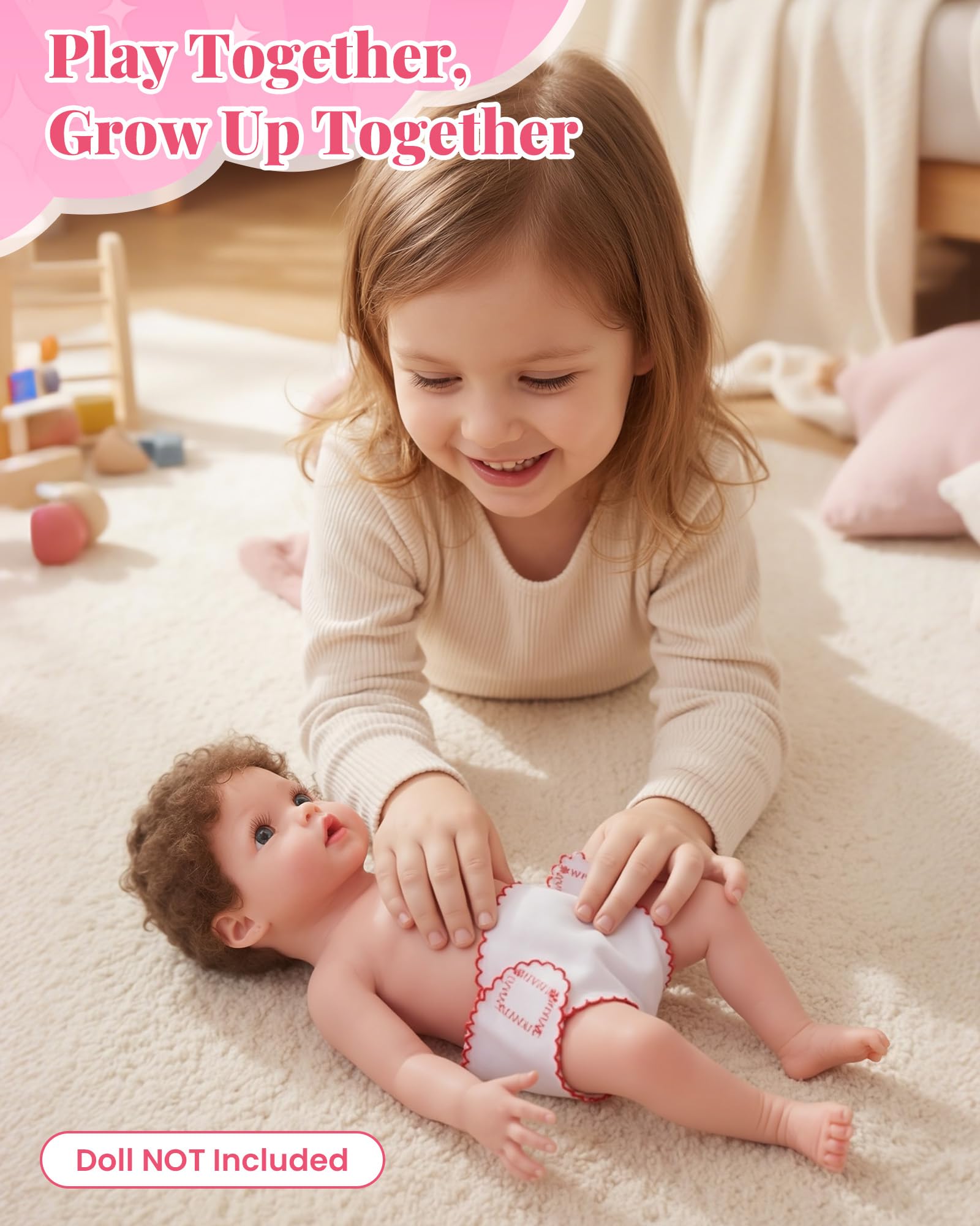 BABESIDE self-adhesive fastener diaper encourages independent dressing and role-play