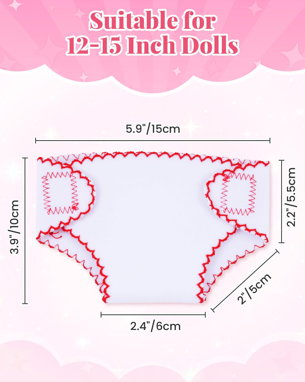 BABESIDE soft, durable fabric diaper, reusable and washable for ongoing pretend play