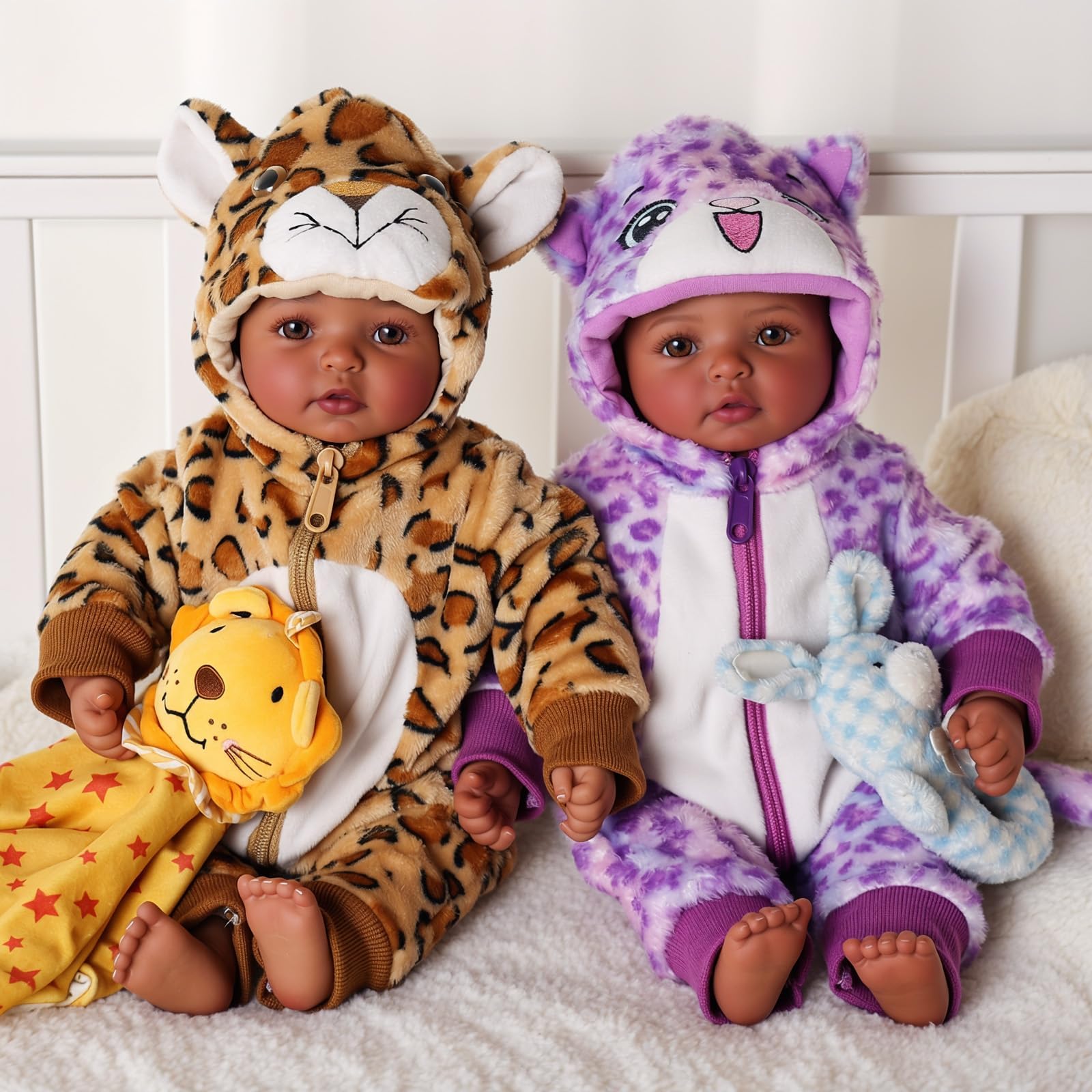 BABESIDE twin baby dolls 2-pack for nurturing play and shared adventures.