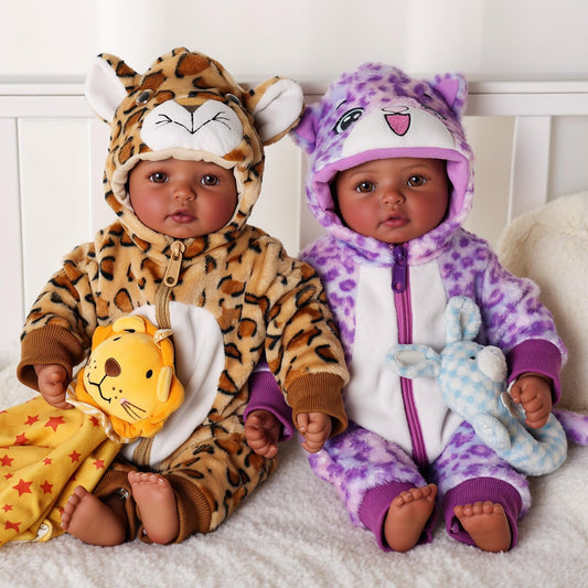 BABESIDE twin baby dolls 2-pack for nurturing play and shared adventures.