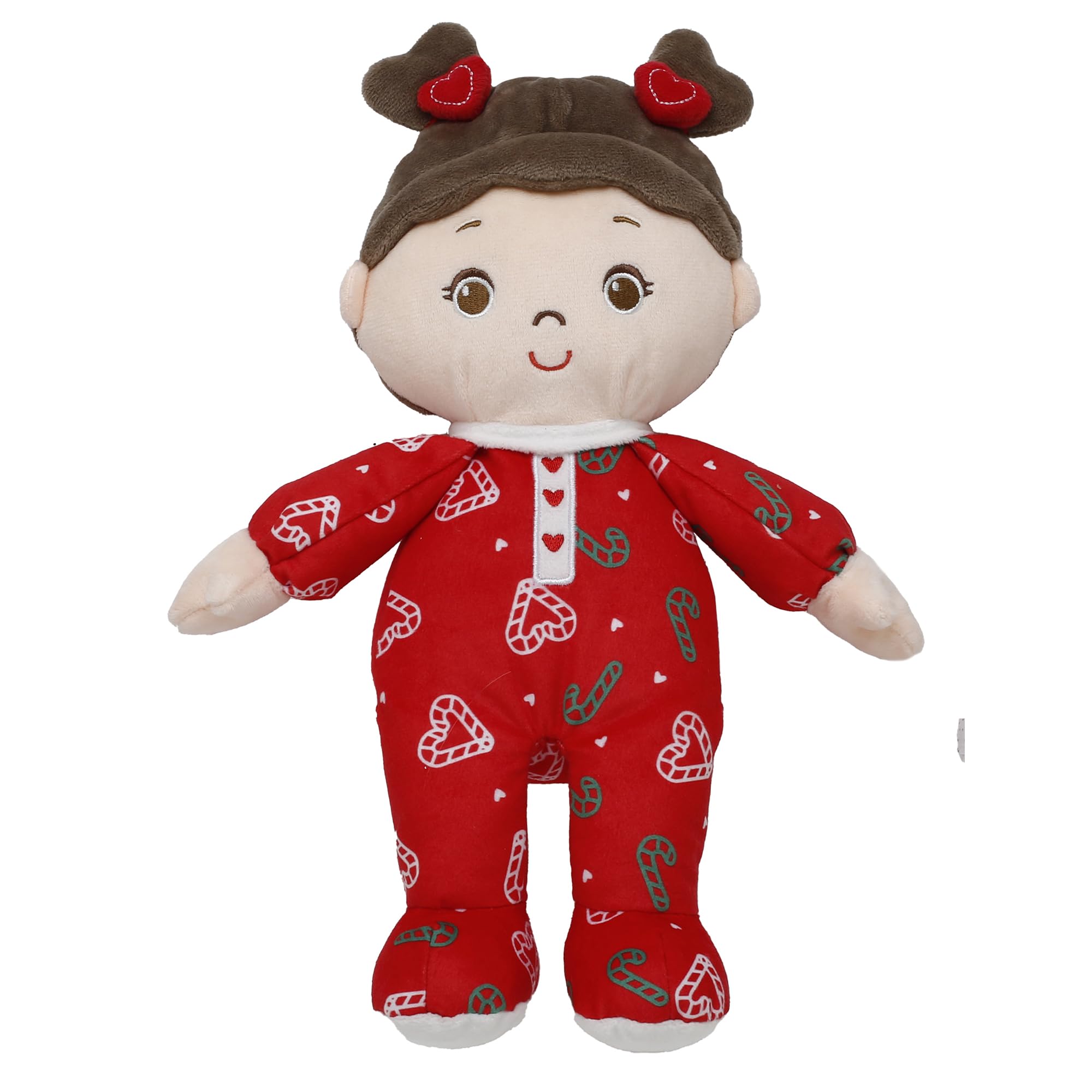 Baby Starters Ruby doll in printed heart pajamas for cozy playtime.