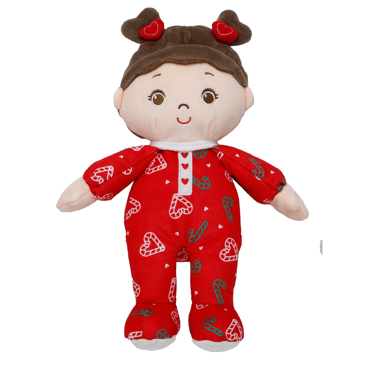 Baby Starters Ruby doll in printed heart pajamas for cozy playtime.