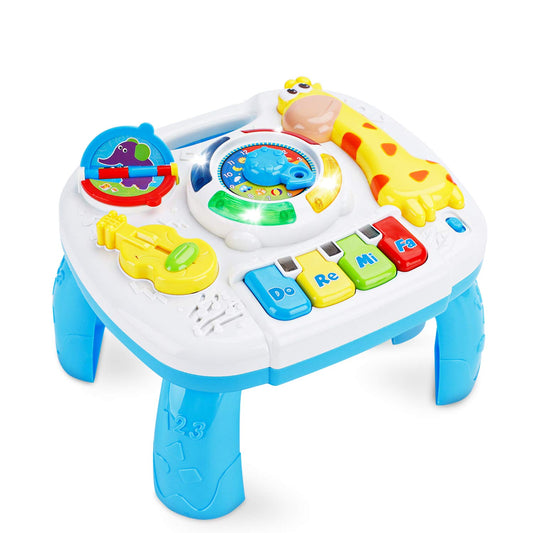 BACCOW baby toy table front view showing music and soft lights for early learning.