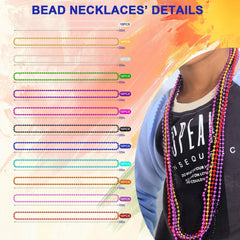 Bulk pack of 120 BACCZZY Mardi Gras bead necklaces for parties