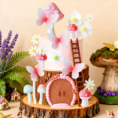Bach and Boujee fairy garden cake decor collection elevates dessert displays.