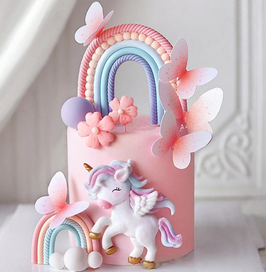 Bach and Boozy pony unicorn cake topper adds whimsical focal point to celebration desserts
