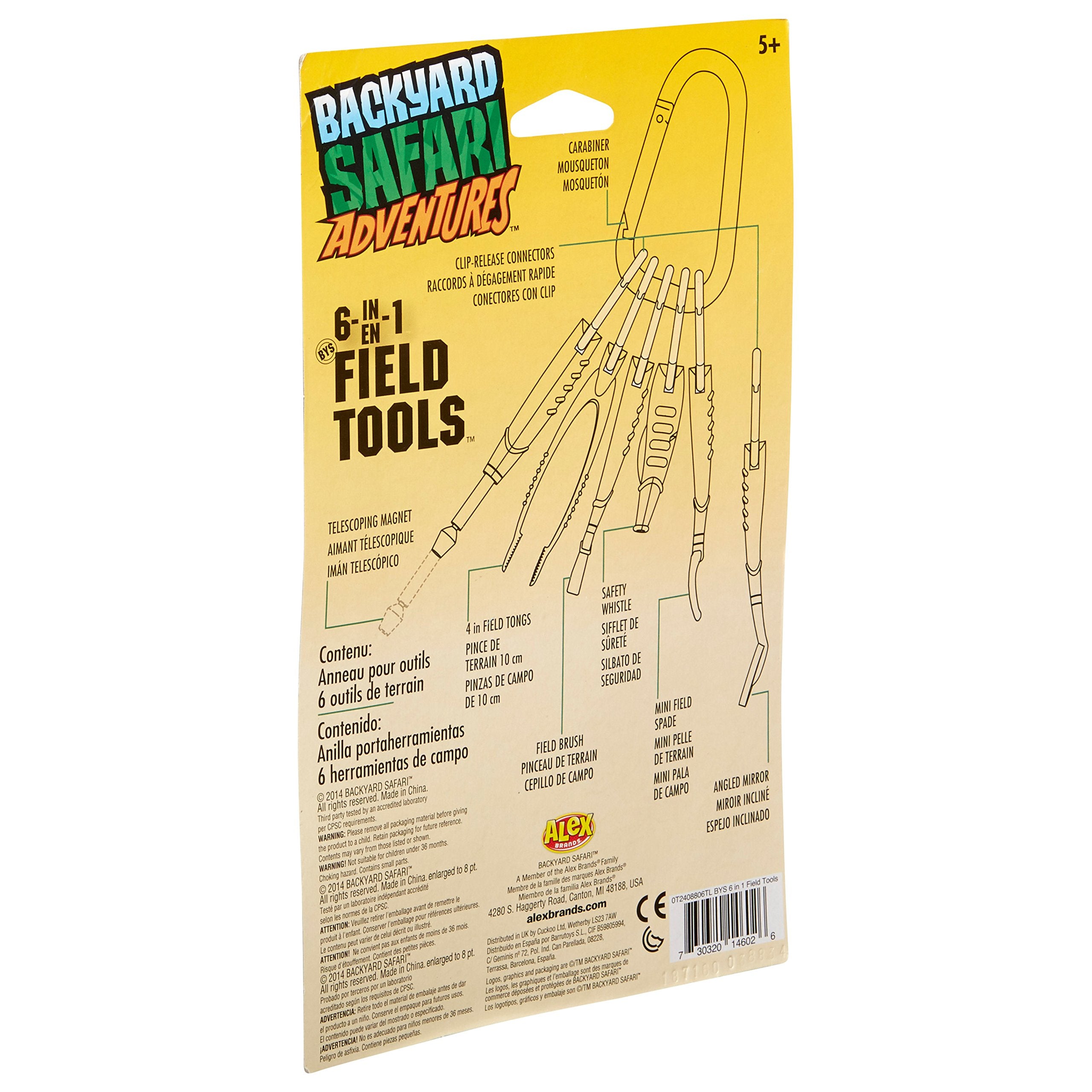 Backyard Safari 6-in-1 field tools brush tool for gentle clearing of debris.