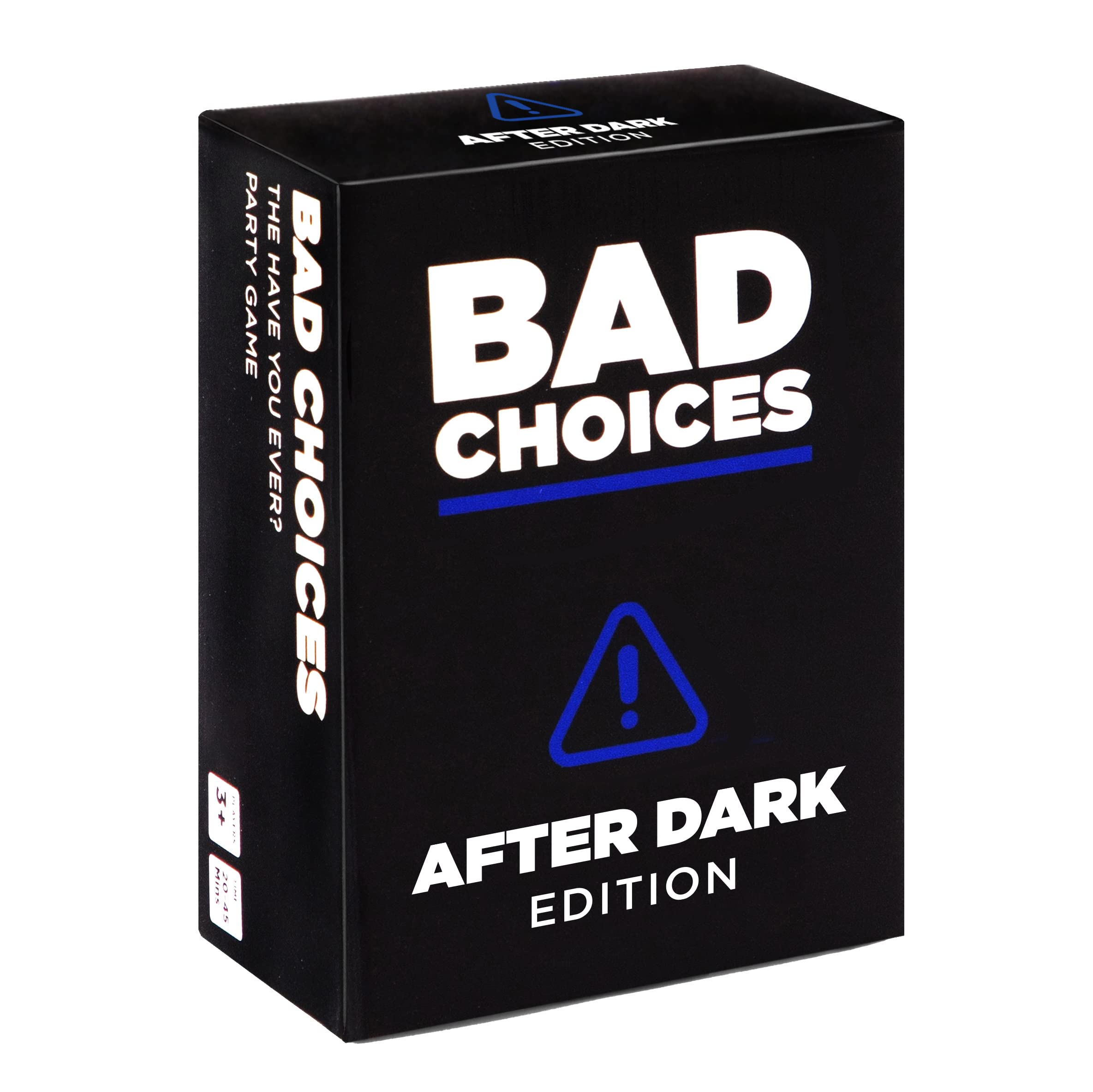 Bad Choices After Dark expansion pack close-up showing bold designs for bold conversations.