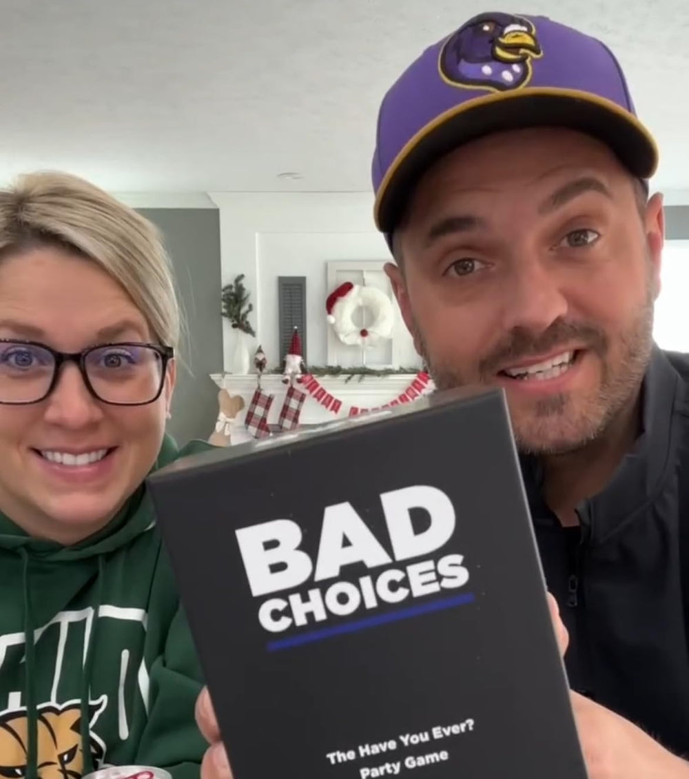 BAD CHOICES group play table scene captures energetic interaction during gameplay