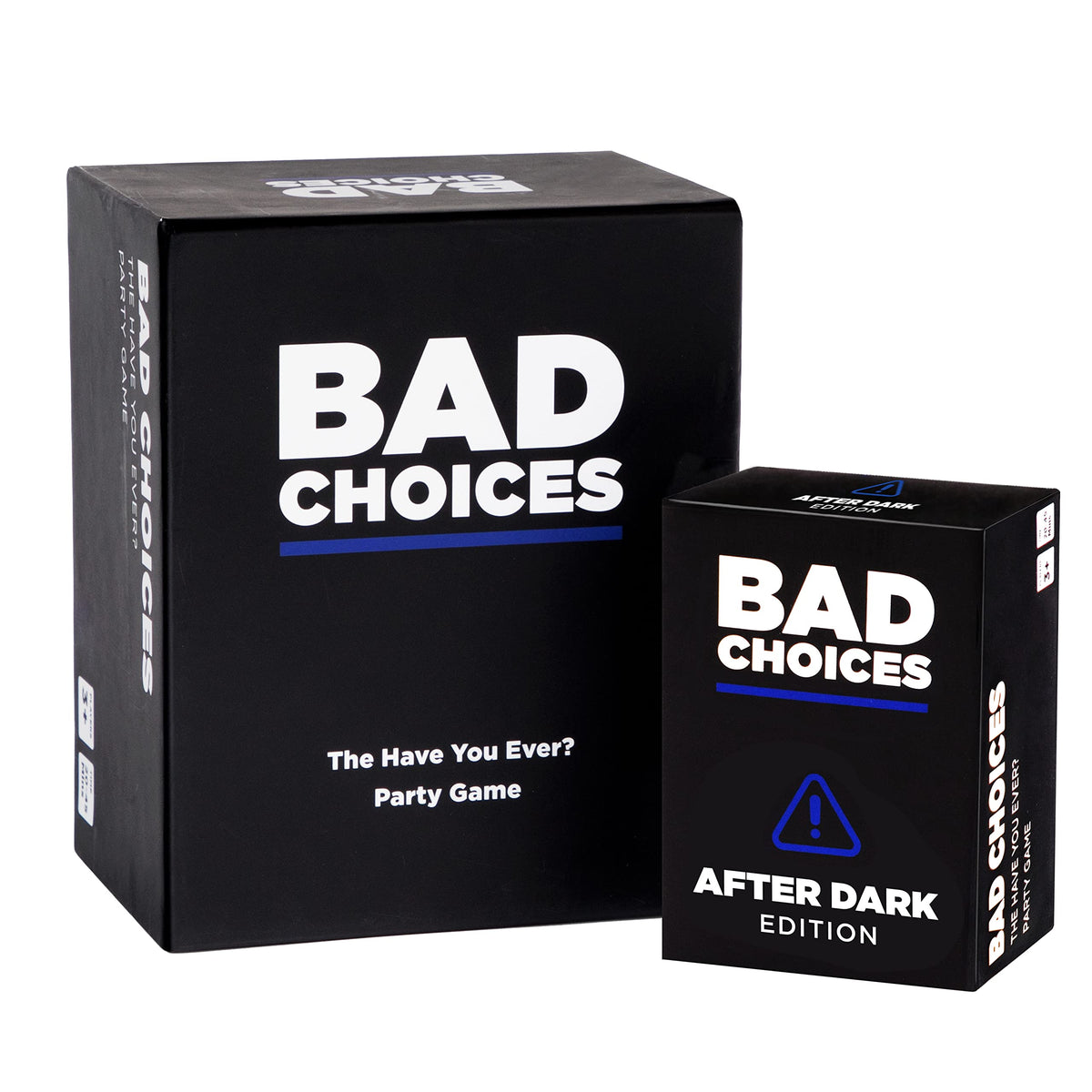 BAD CHOICES party game card pile highlights outrageous prompts for lively conversations