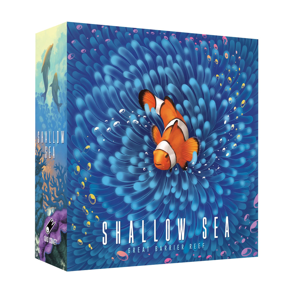 BAD COMET Shallow Sea cover art highlights vibrant ocean visuals for engaging family game nights.