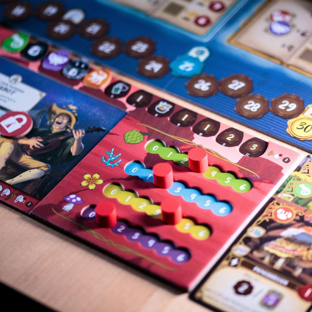 BAD COMET Wondrous Creatures worker-placement board highlights strategic depth.