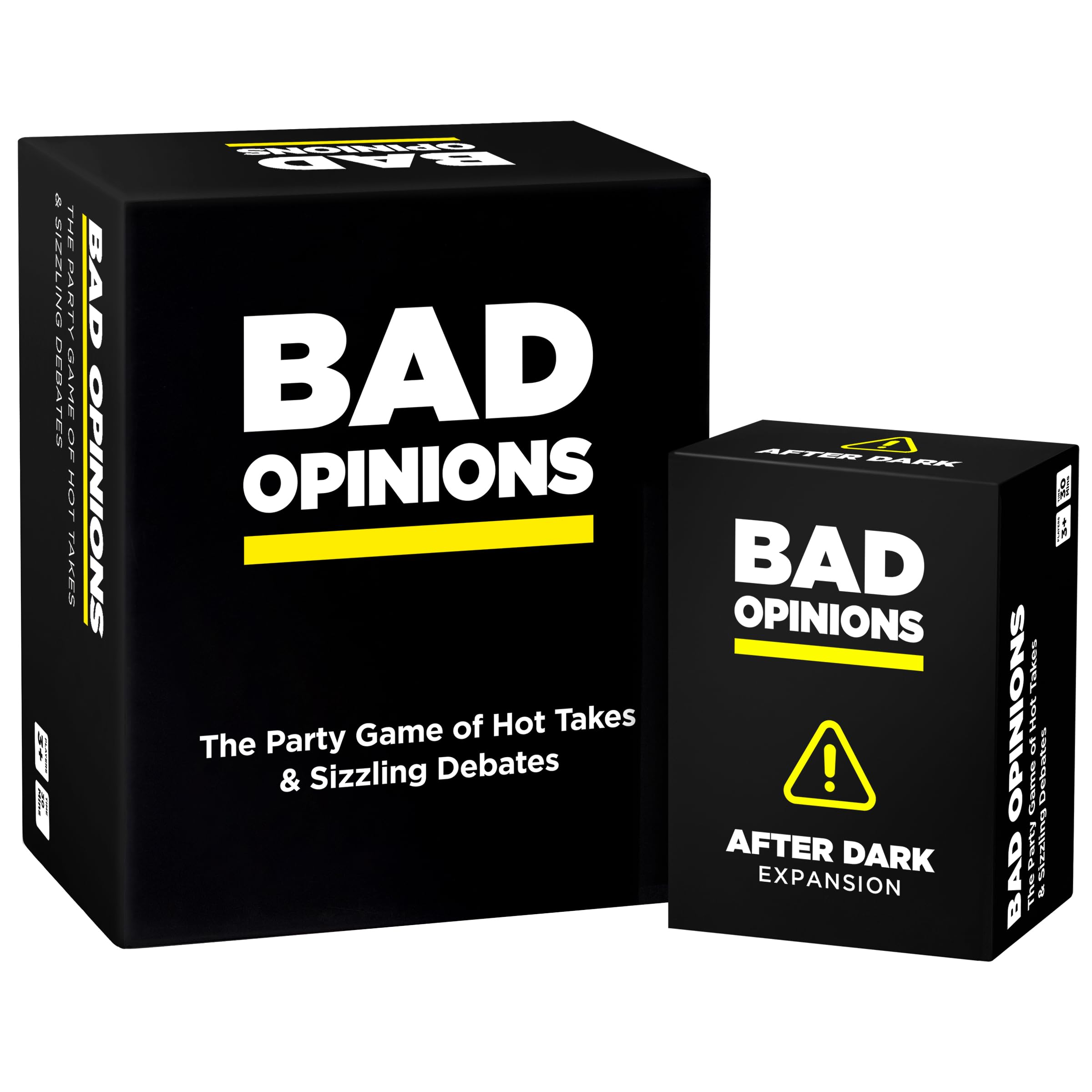 BAD OPINIONS game front cover, ideal for party inspiration