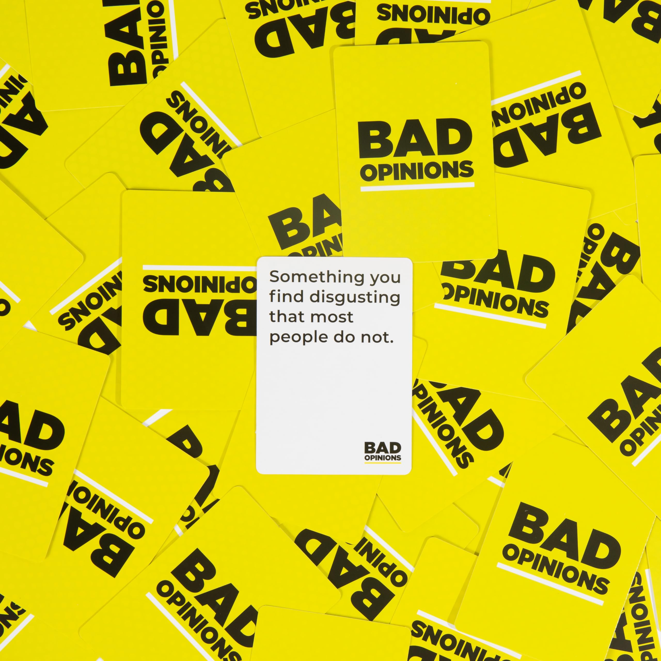 BAD OPINIONS gameplay box, easy setup for casual game nights