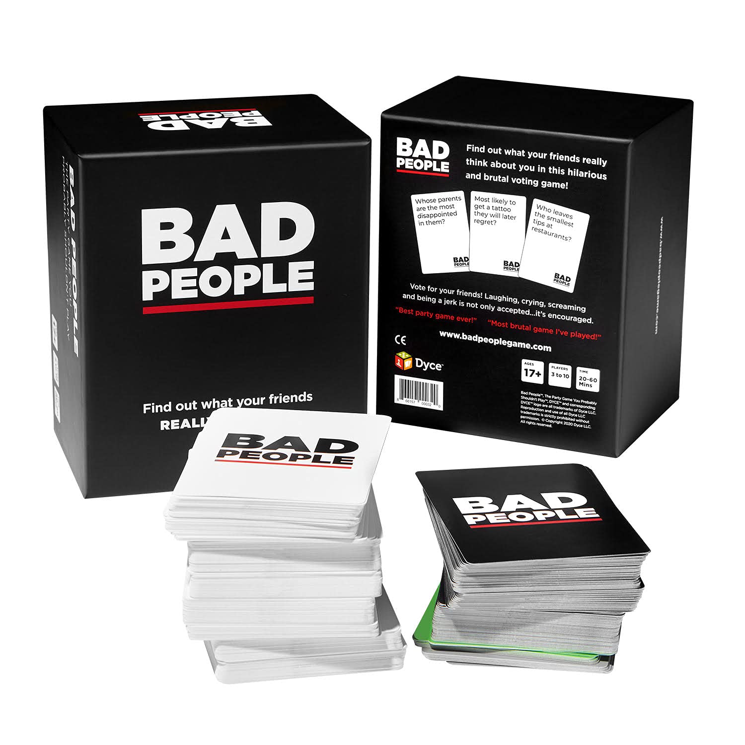 BAD PEOPLE after dark set ambiance for a lively game night