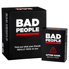 BAD PEOPLE party game cards ready for bold conversations and laughs