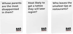BAD PEOPLE voting moment showing discussion and playful banter