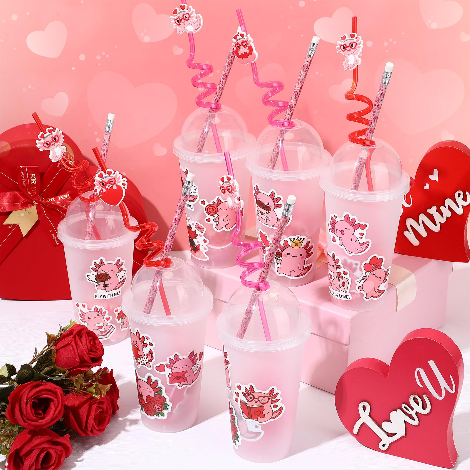 Baderke decorated straws pair with cups for stylish drinks.
